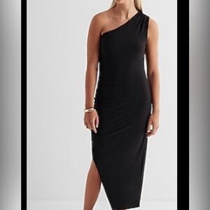 Express Black One shoulder Dress